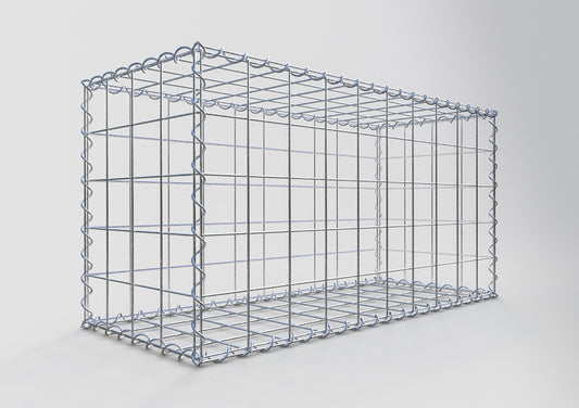 Gabião 100 cm x 50 cm x 40 cm (C x A x P), malhagem 10 cm x 10 cm, espiral