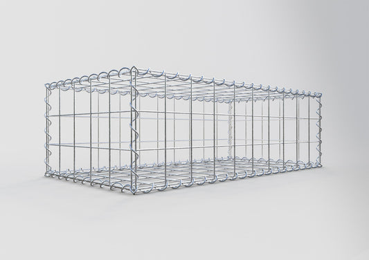 Gabion 100 cm x 30 cm x 50 cm (L x H x D), mesh size 10 cm x 10 cm, spiral