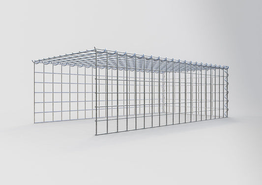 Grown-on gabion type 4 100 cm x 30 cm x 50 cm (L x H x D), mesh size 5 cm x 5 cm, spiral