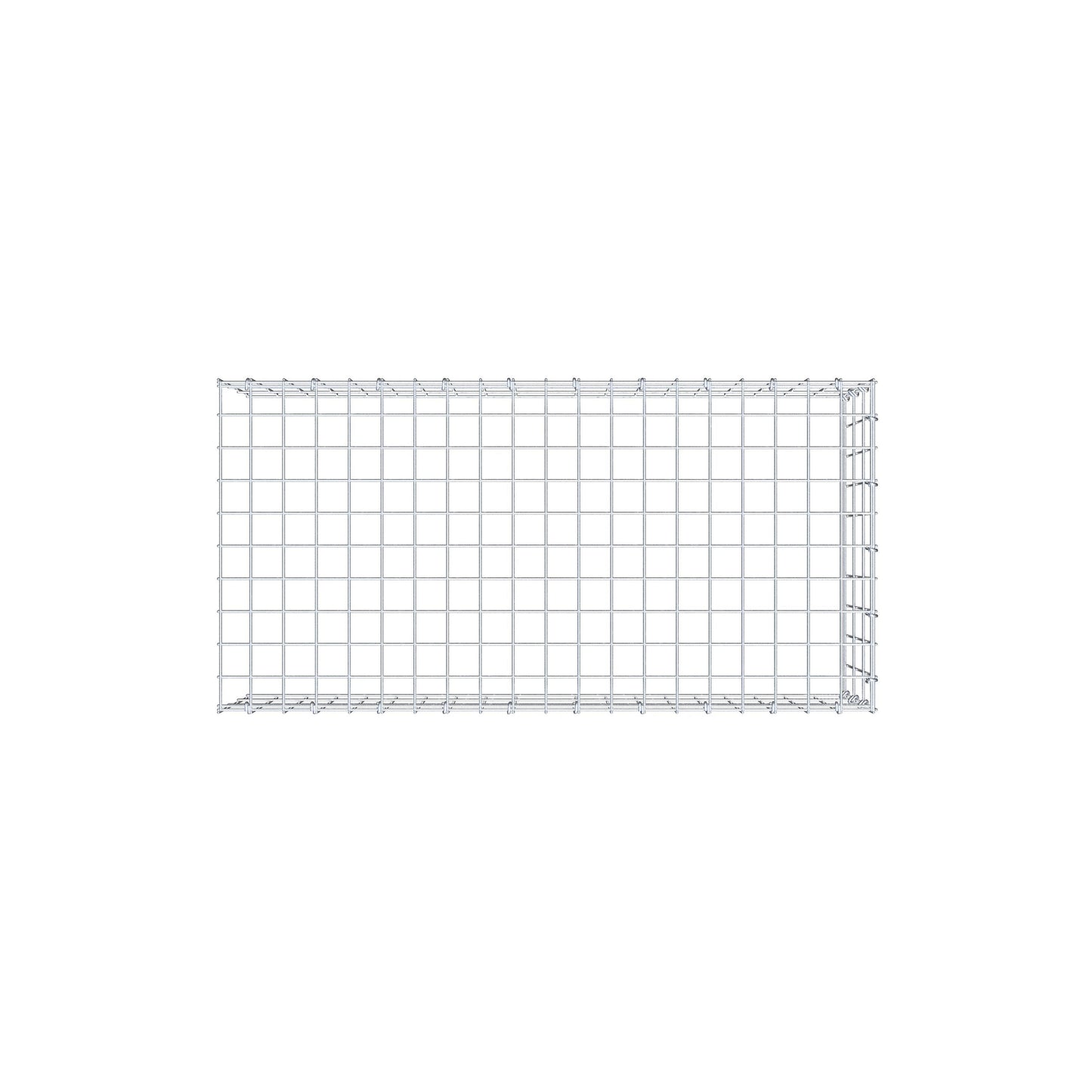 Gabião Tipo 4 100 cm x 30 cm x 50 cm (C x A x P), malhagem 5 cm x 10 cm, anel C