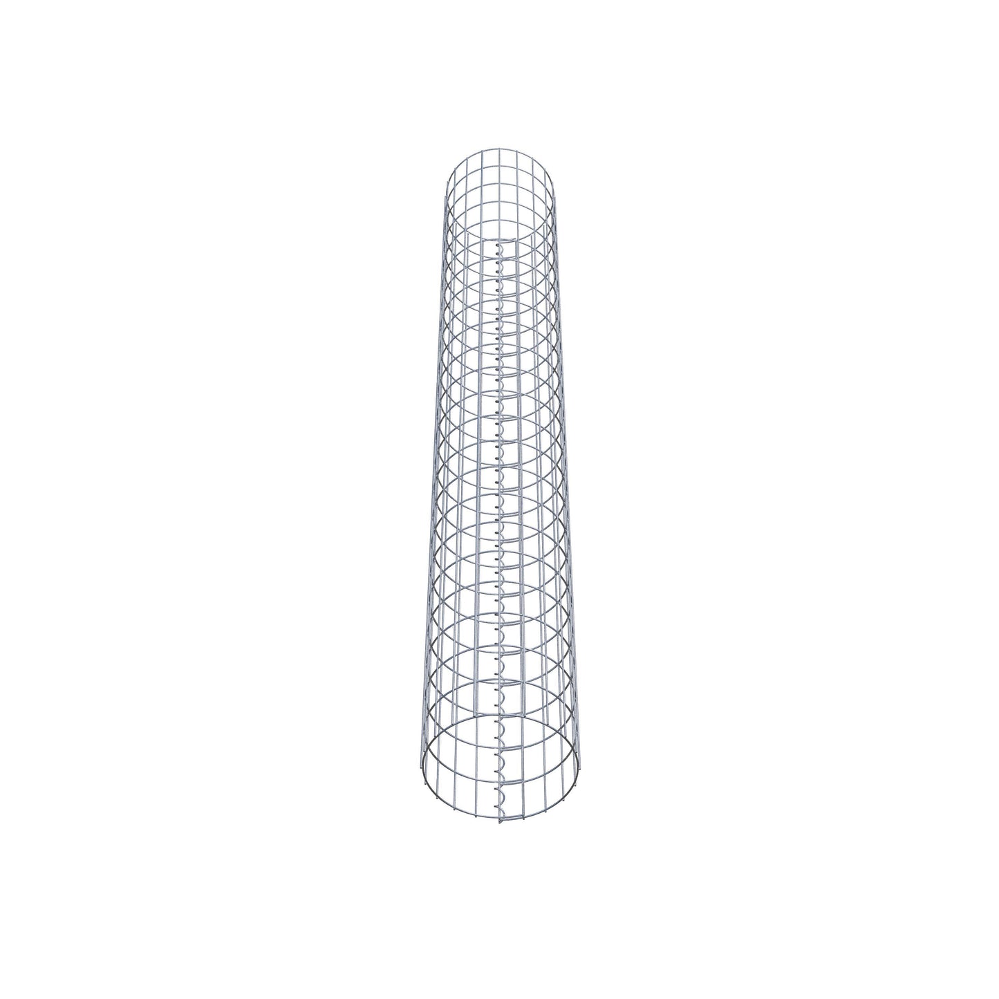 Columna de gaviones redonda 32 cm de diámetro, 230 cm de altura, malla 5 cm x 10 cm