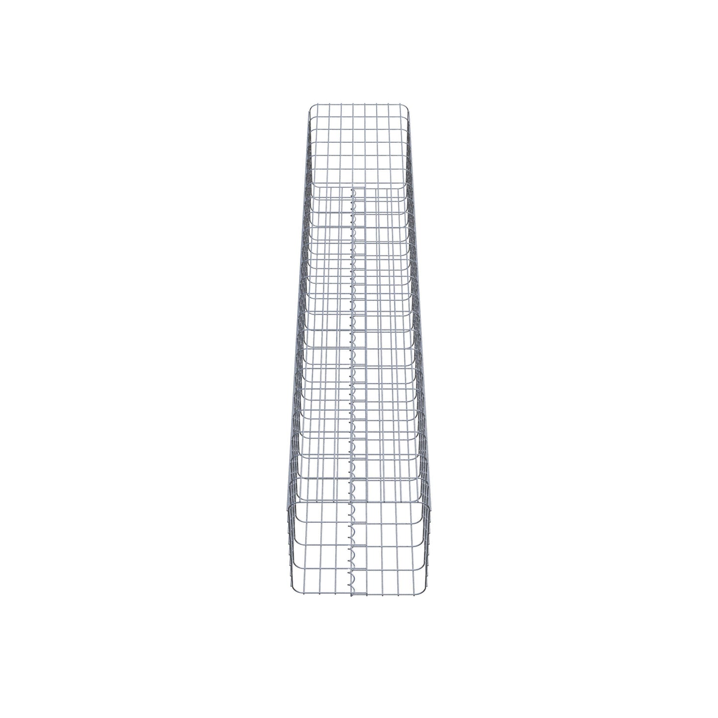 Colonna di gabbioni angolare 42 cm x 42 cm, 230 cm di altezza, MW 5 cm x 10 cm
