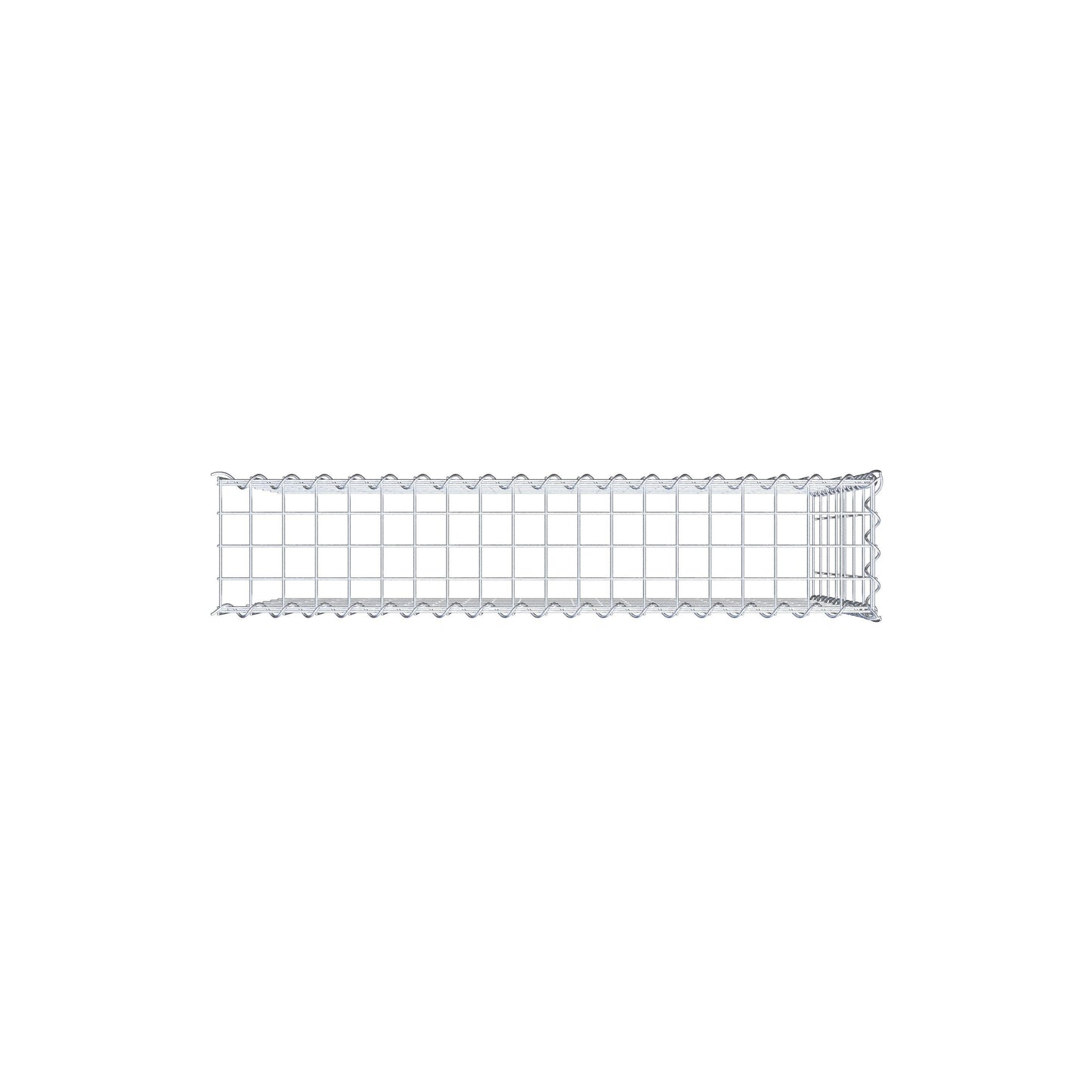 Opvokset gabion type 4 100 cm x 70 cm x 20 cm (L x H x D), maskestørrelse 5 cm x 10 cm, spiral