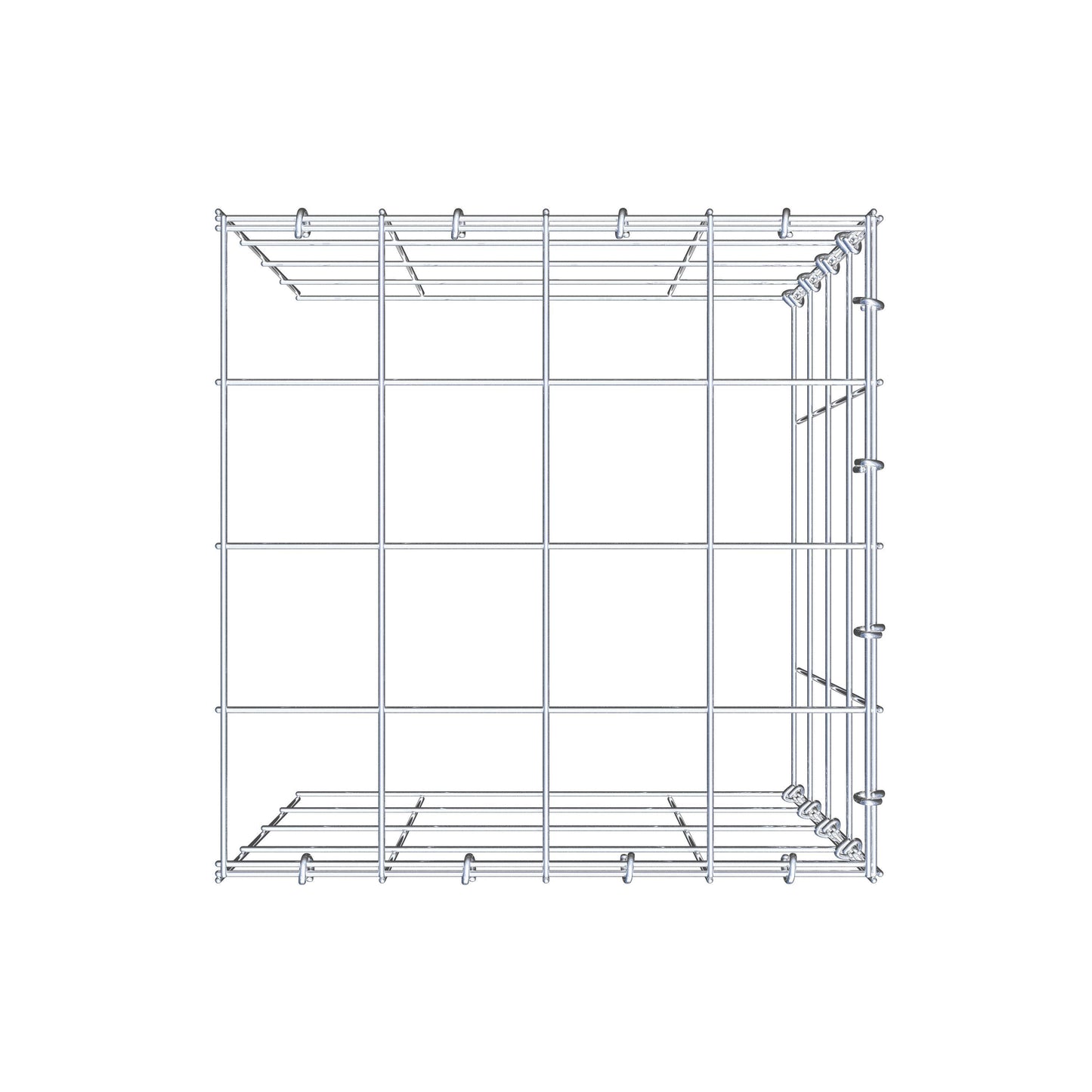 Anbaugabione Typ 4 40 cm x 40 cm x 40 cm (L x H x T), Maschenweite 10 cm x 10 cm, C-Ring