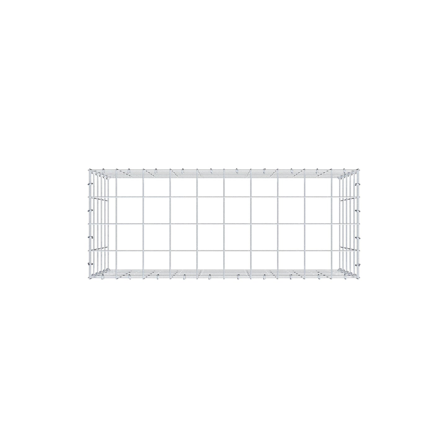 Anbaugabione Typ 3 100 cm x 50 cm x 40 cm (L x H x T), Maschenweite 10 cm x 10 cm, C-Ring