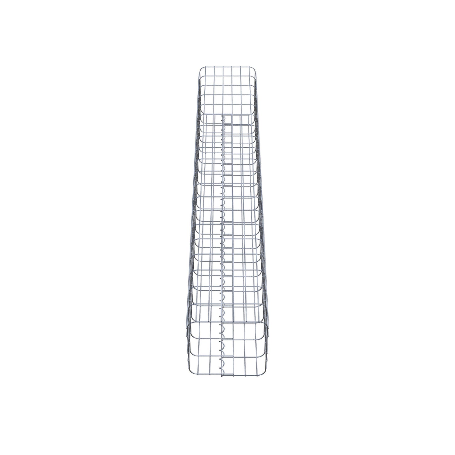 Coluna de gabião quadrada 32 cm x 32 cm, altura 200 cm, PM 5 cm x 10 cm