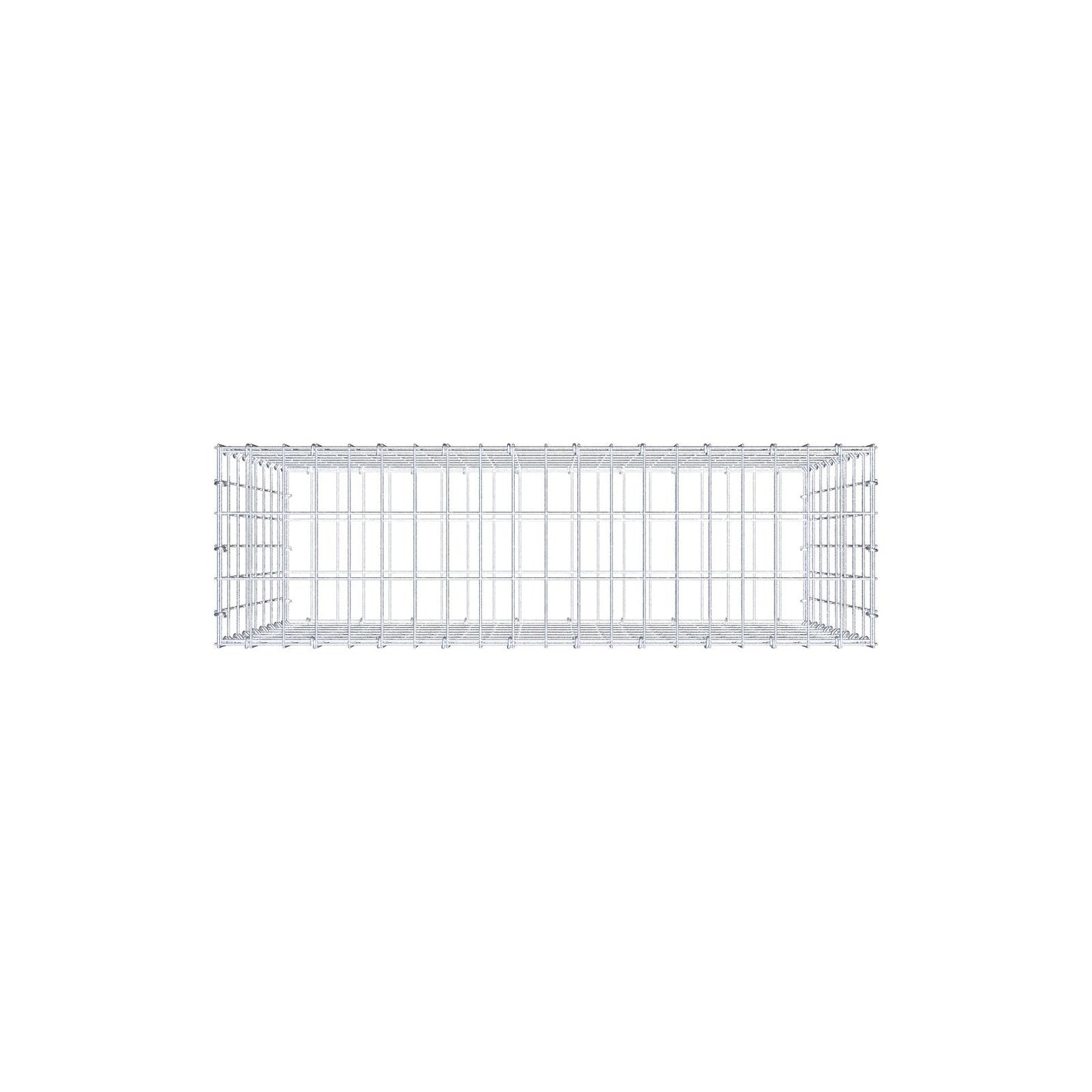 Schanskorf 100 cm x 80 cm x 30 cm (L x H x D), maaswijdte 5 cm x 10 cm, C-ring