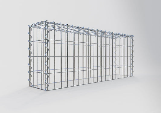 Extra gabion typ 3 100 cm x 40 cm x 20 cm (L x H x D), maskstorlek 5 cm x 10 cm, spiral