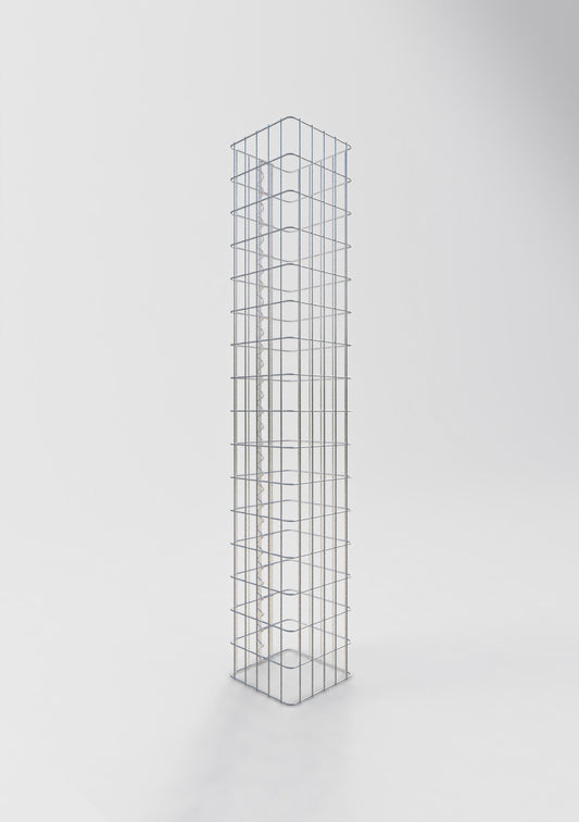 Gabionensäule eckig 27 cm x 27 cm, 160 cm Höhe, MW 5 cm x 10 cm