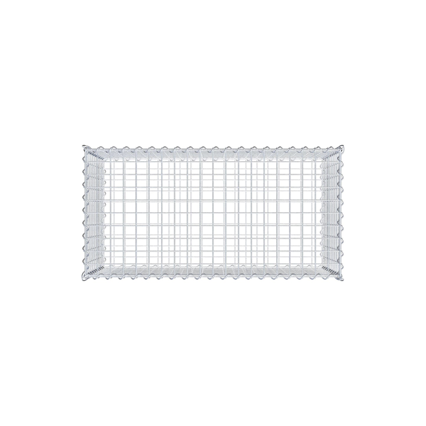 Sats med 2 gabioner 100 cm x 50 cm x 50 cm (L x H x D), maskstorlek 5 x 5 cm, spiral