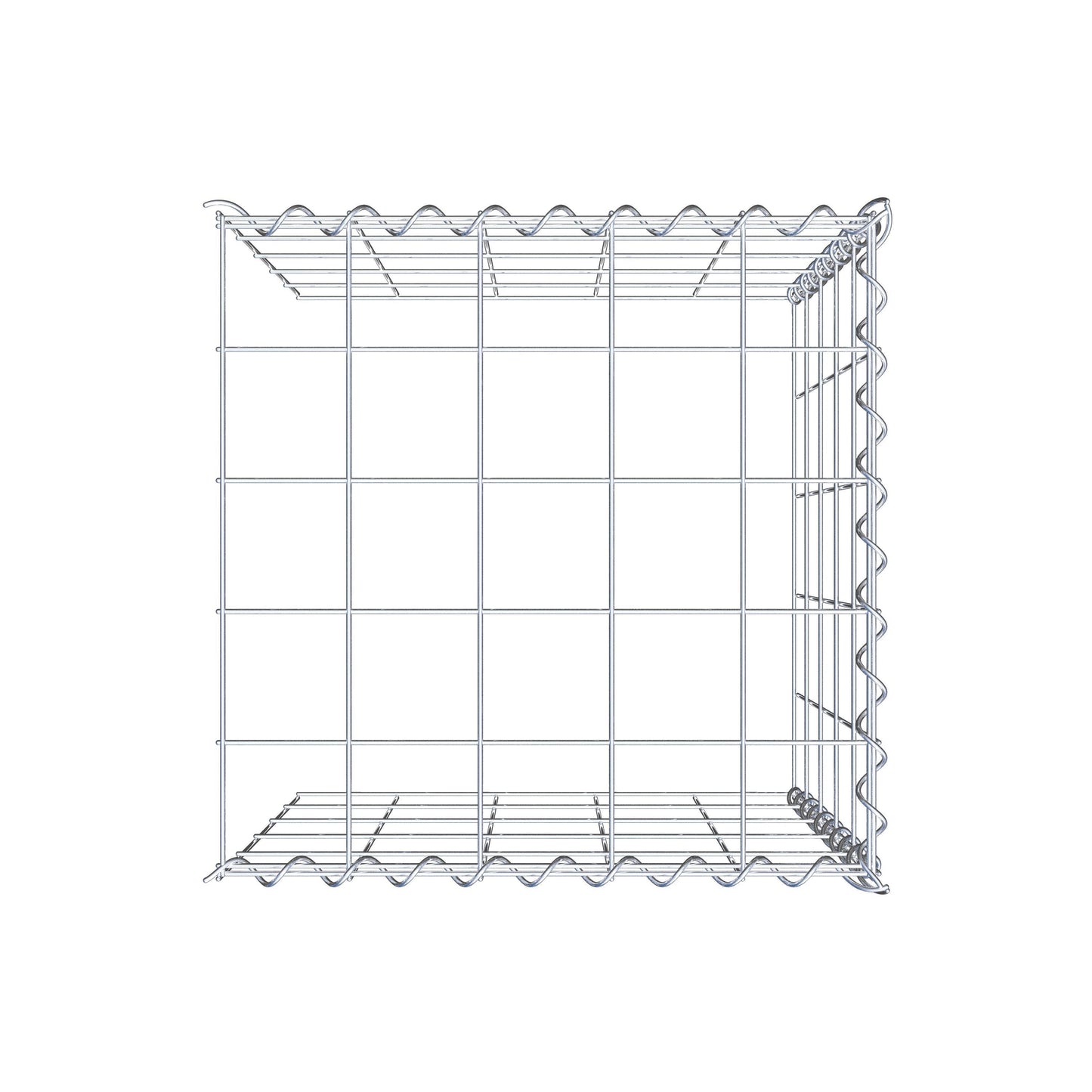 Påväxt gabion typ 4 50 cm x 50 cm x 50 cm (L x H x D), maskstorlek 10 cm x 10 cm, spiral
