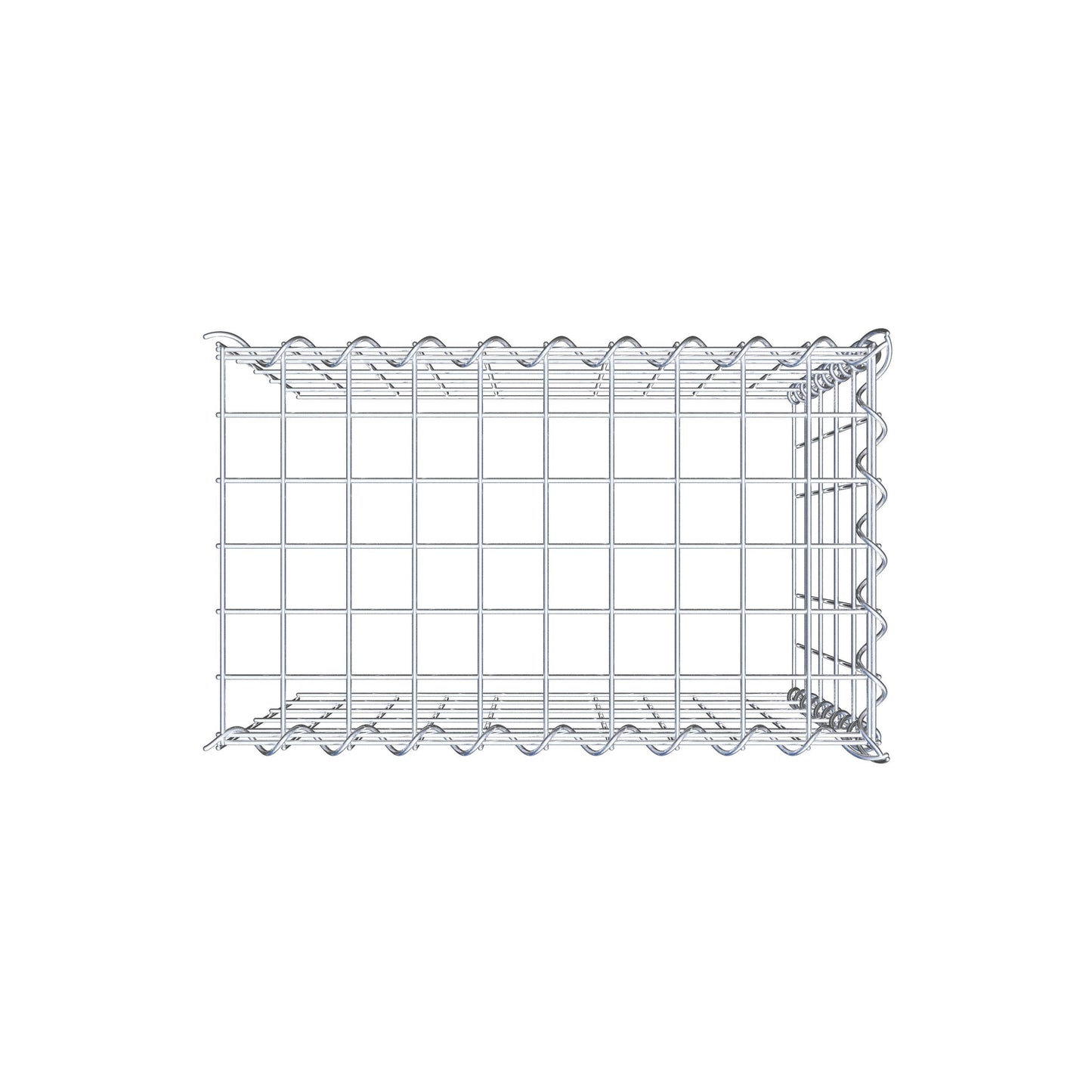 Anbaugabione Typ 4 50 cm x 50 cm x 30 cm (L x H x T), Maschenweite 5 cm x 10 cm, Spirale