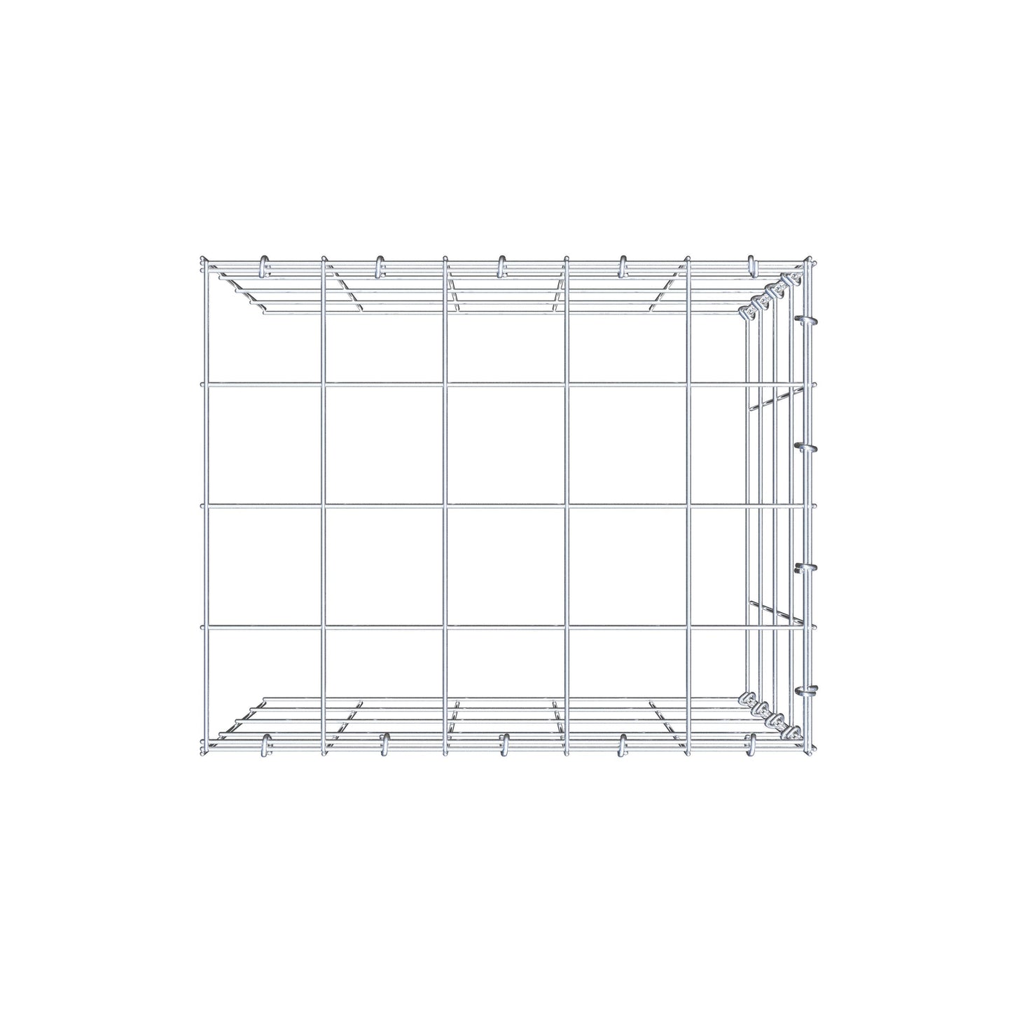 Gabião Tipo 4 50 cm x 40 cm x 40 cm (C x A x P), malhagem 10 cm x 10 cm, anel C