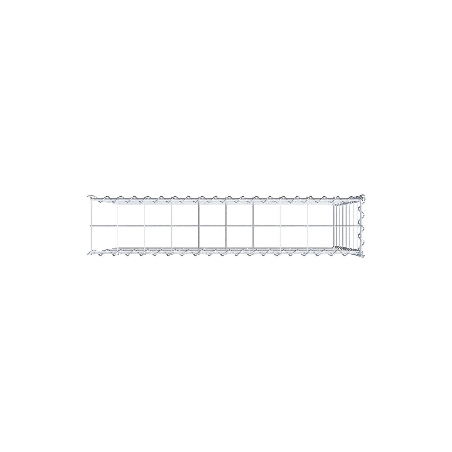 Opvokset gabion type 4 100 cm x 80 cm x 20 cm (L x H x D), maskestørrelse 10 cm x 10 cm, spiral