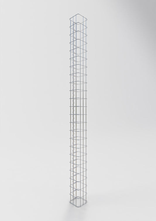 Gabionpelare kvadrat 17 cm x 17 cm, 230 cm höjd, MW 5 cm x 10 cm