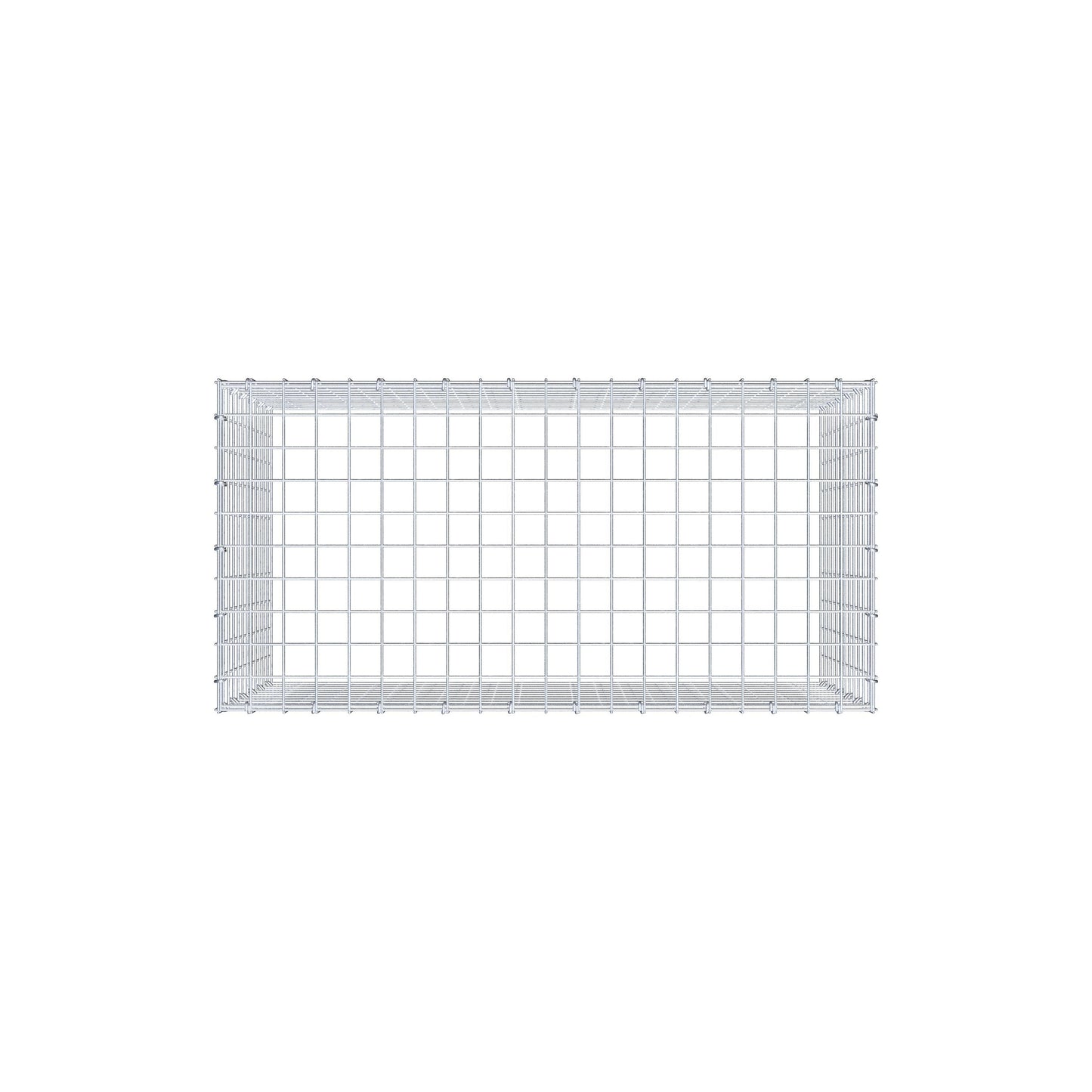 Type 3 oplegkorf 100 cm x 60 cm x 50 cm (L x H x D), maaswijdte 5 cm x 5 cm, C-ring