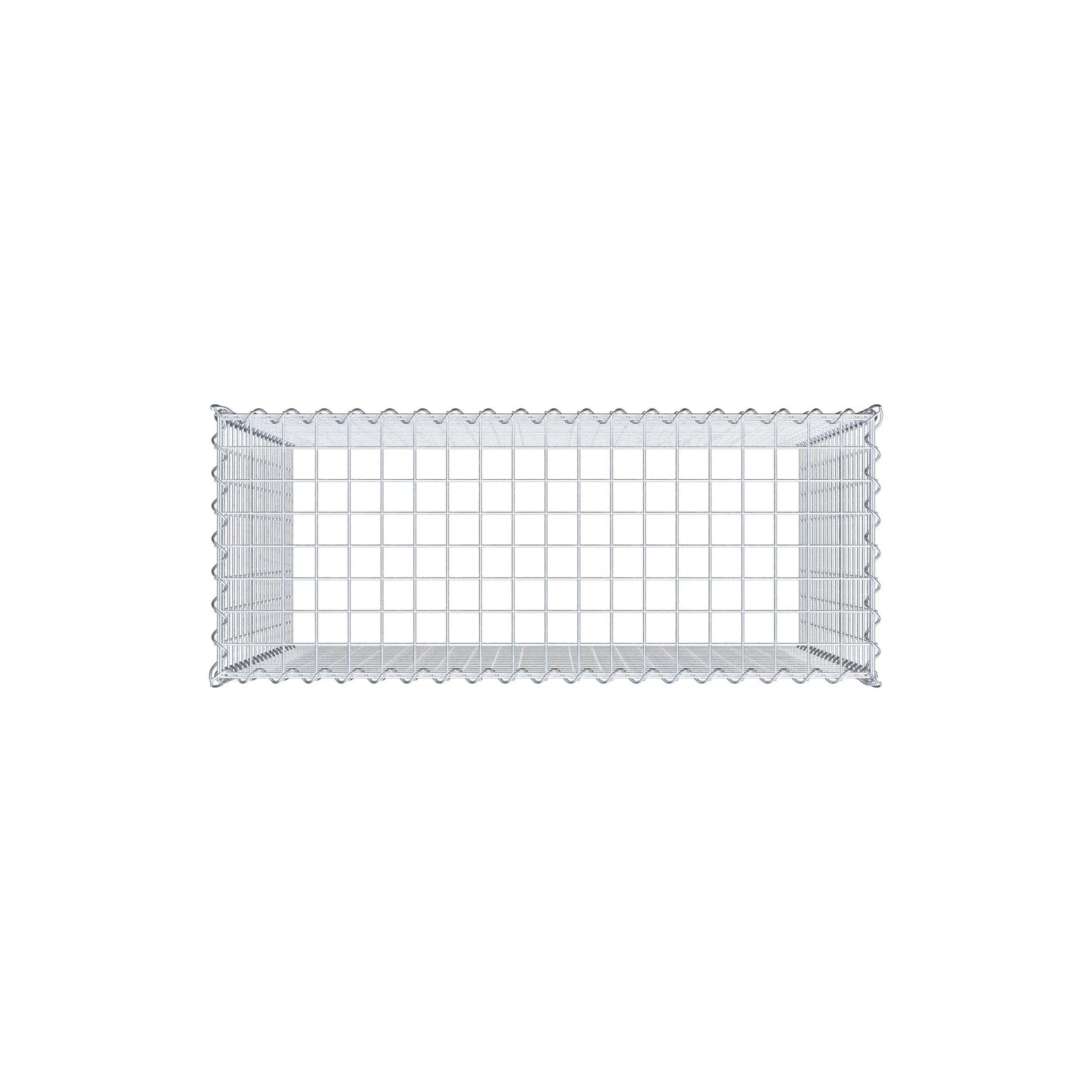 Opvokset gabion type 3 100 cm x 90 cm x 40 cm (L x H x D), maskestørrelse 5 cm x 5 cm, spiral