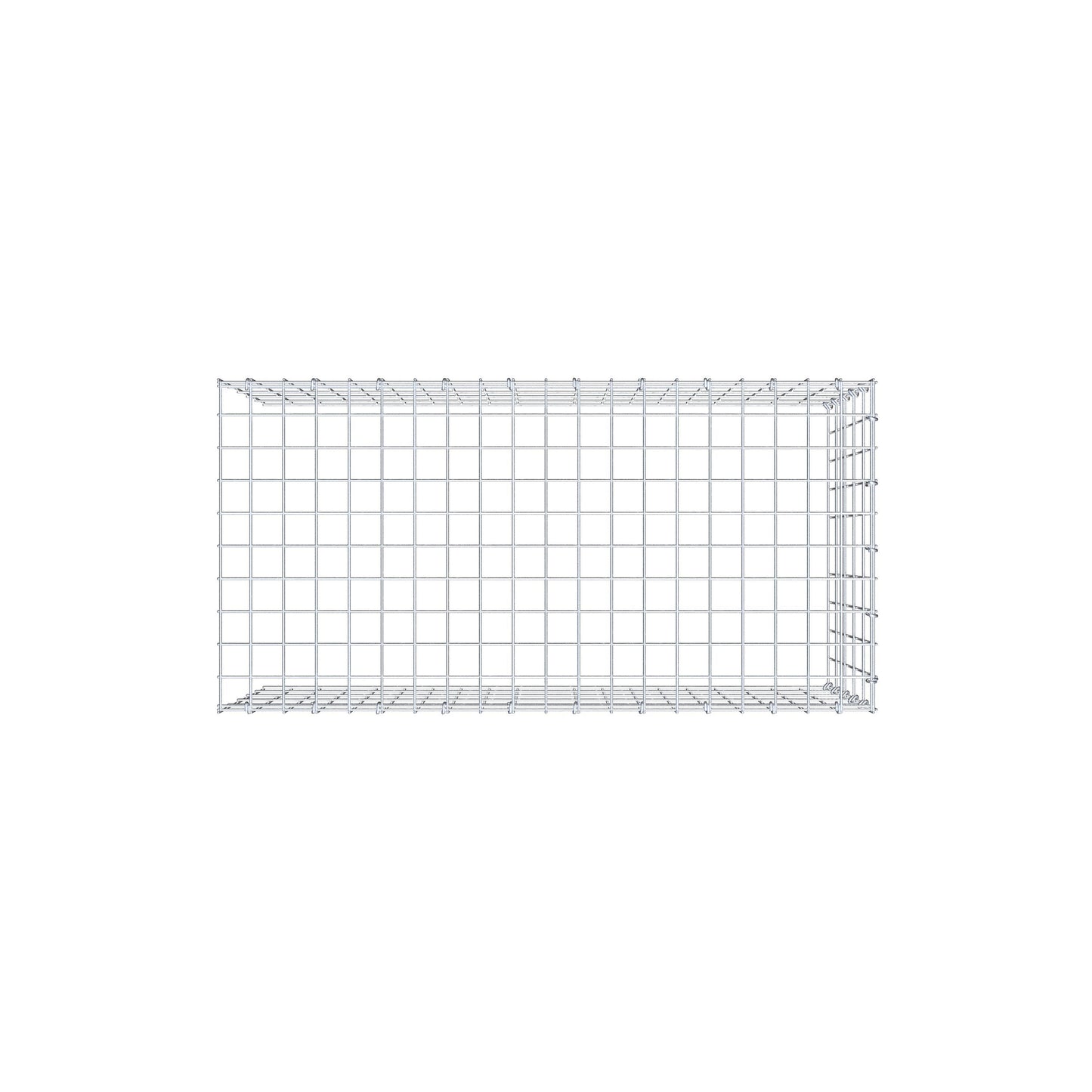 Extra gabion typ 4 100 cm x 50 cm x 50 cm (L x H x D), maskstorlek 5 cm x 10 cm, C-ring
