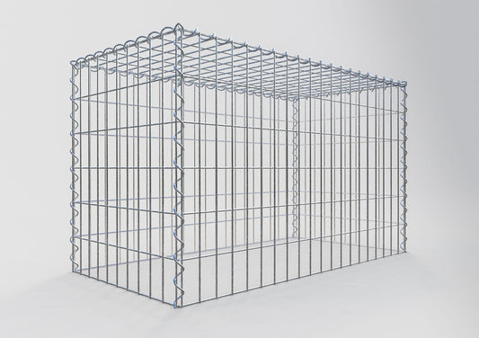 Anbaugabione Typ 3 100 cm x 60 cm x 50 cm (L x H x T), Maschenweite 5 cm x 10 cm, Spirale