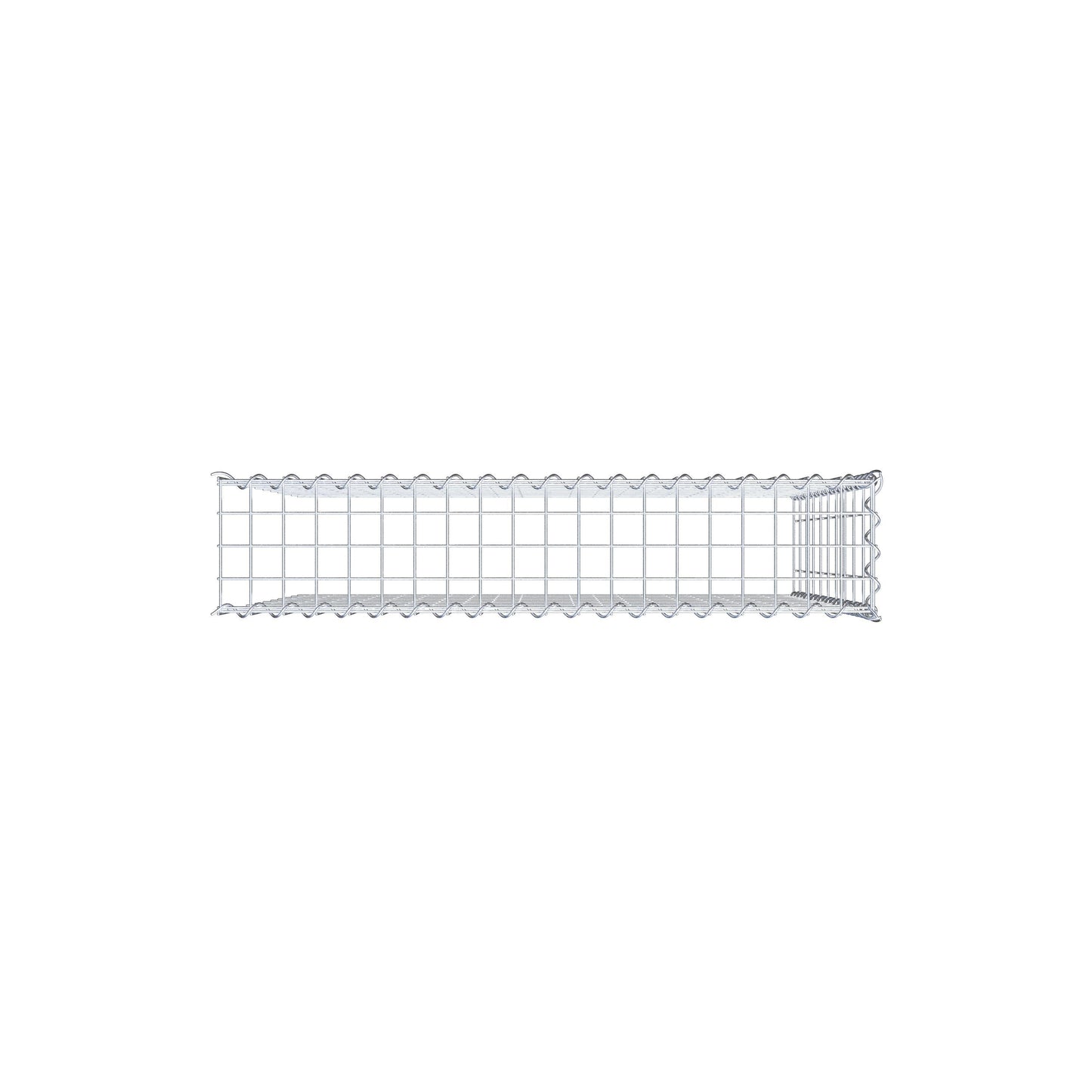 Opvokset gabion type 4 100 cm x 100 cm x 20 cm (L x H x D), maskestørrelse 5 cm x 10 cm, spiral