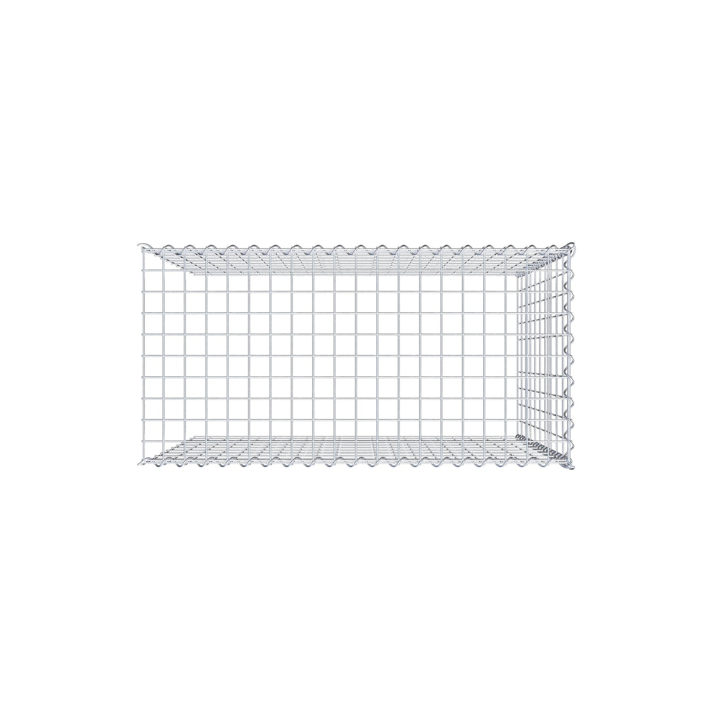 Extra gabion typ 4 100 cm x 100 cm x 50 cm (L x H x D), maskstorlek 5 cm x 10 cm, spiral