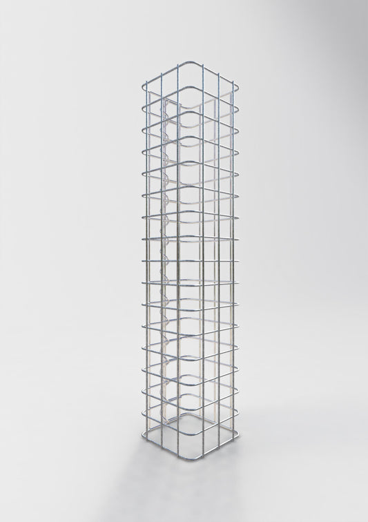 Columna de gaviones cuadrada 17 cm x 17 cm, 80 cm de altura, MW 5 cm x 5 cm