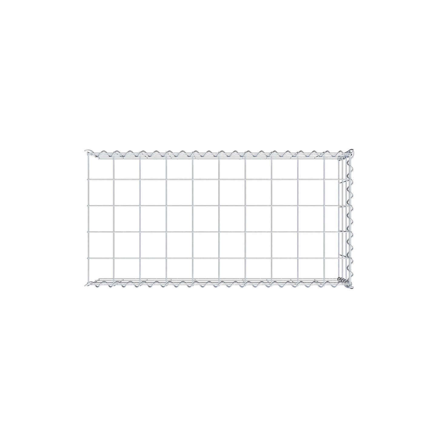 Extra gabion typ 4 100 cm x 30 cm x 50 cm (L x H x D), maskstorlek 10 cm x 10 cm, spiral