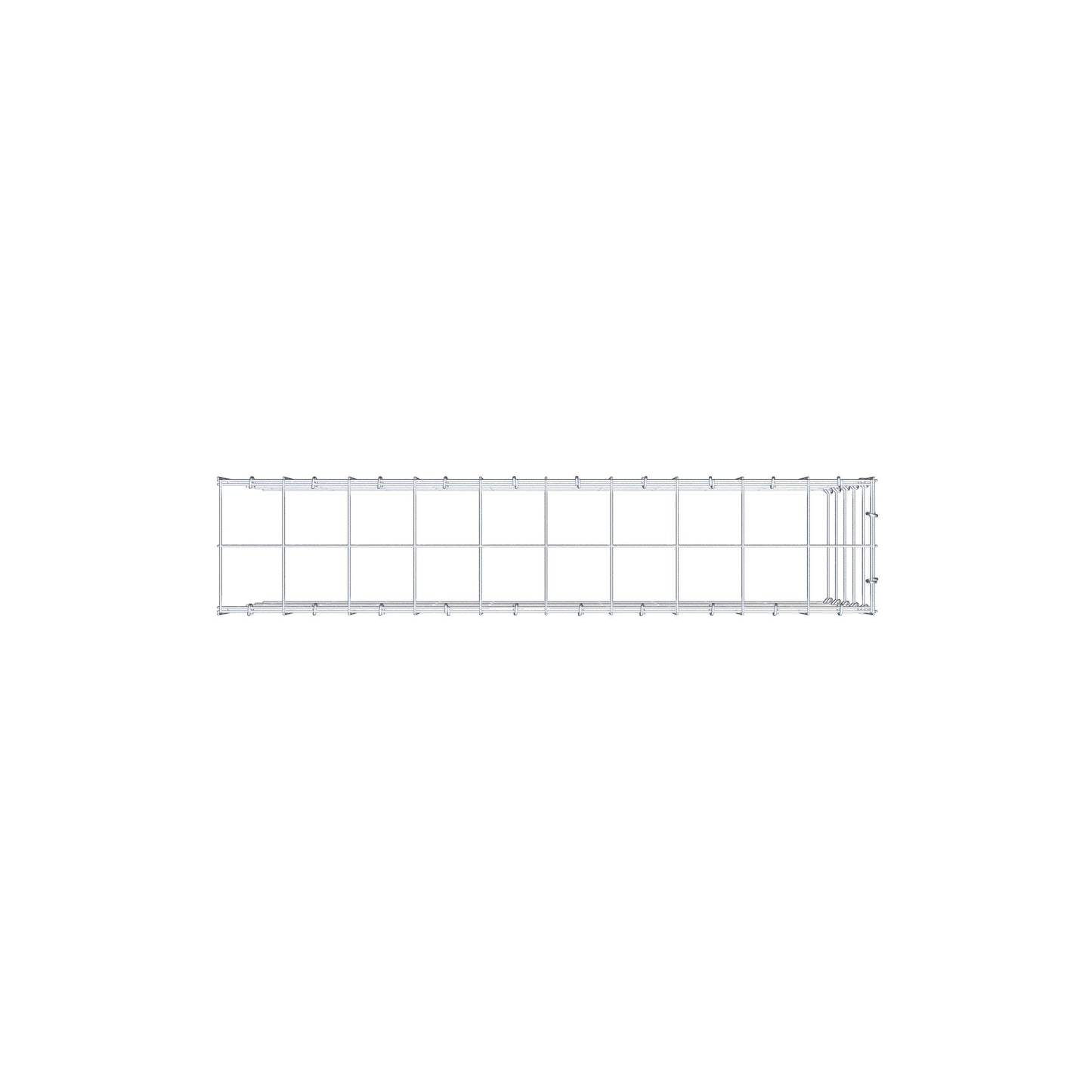 Mounted gabion type 4 100 cm x 50 cm x 20 cm (L x H x D), mesh size 10 cm x 10 cm, C-ring