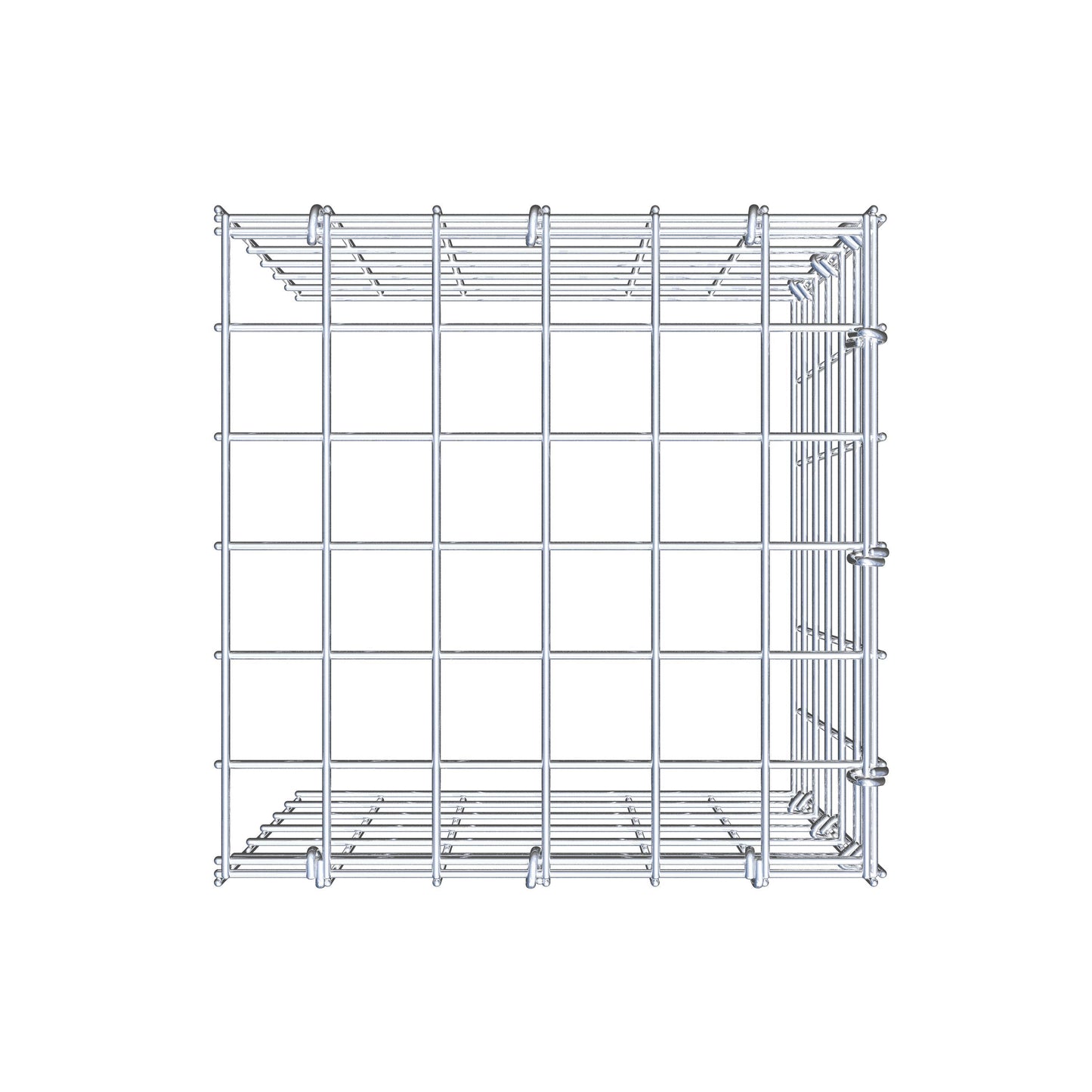 Gavión adicional tipo 4 30 cm x 30 cm x 30 cm (L x A x P), malla 5 cm x 5 cm, anillo en C