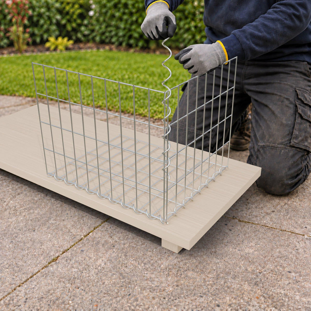 Gabion 50 cm x 40 cm x 40 cm (L x H x D), maskstorlek 5 cm x 10 cm, spiral