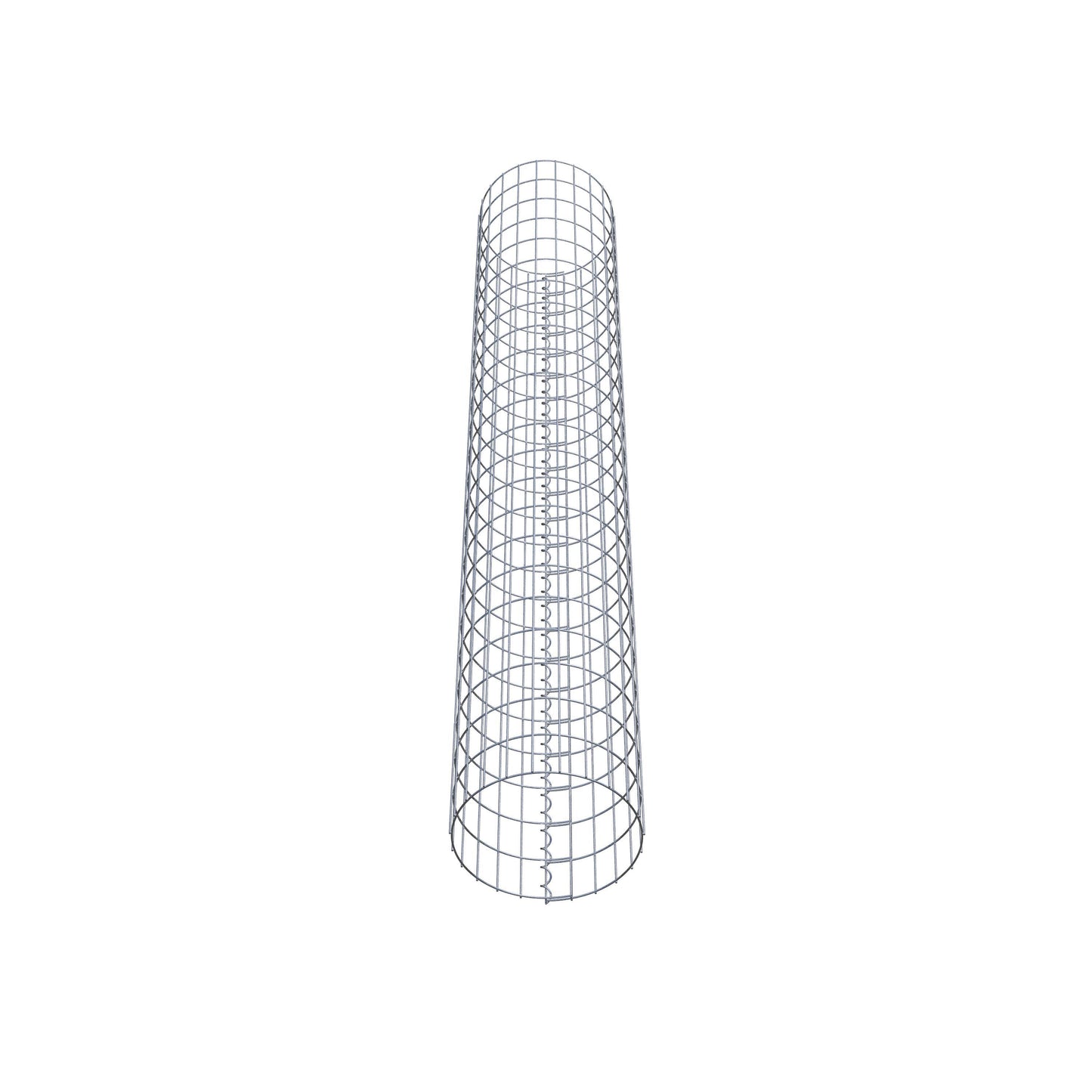 Coluna de gabião redonda 37 cm de diâmetro, 230 cm de altura, malhagem 5 cm x 10 cm