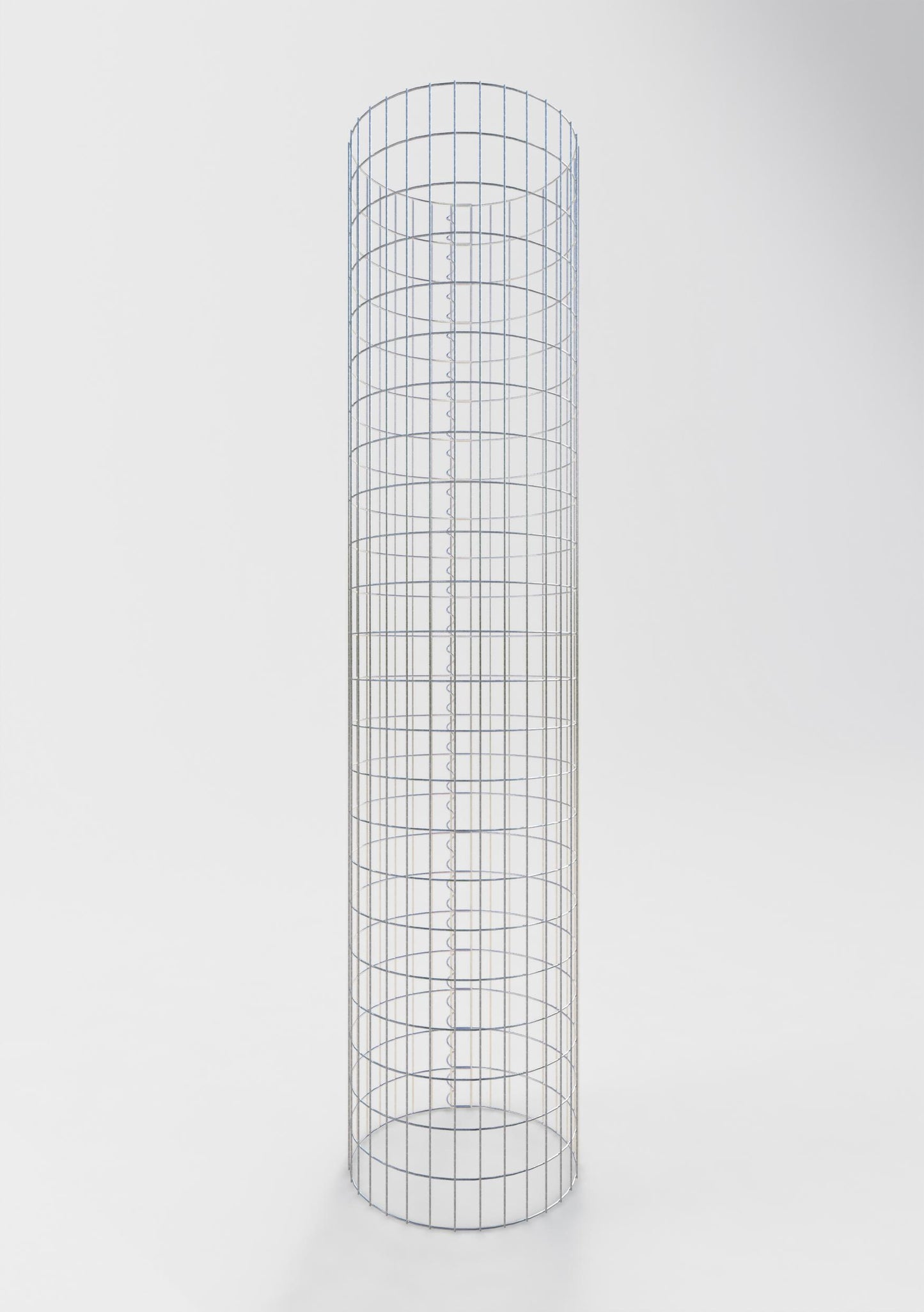 Columna de gaviones redonda 52 cm de diámetro, 230 cm de altura, malla 5 cm x 10 cm