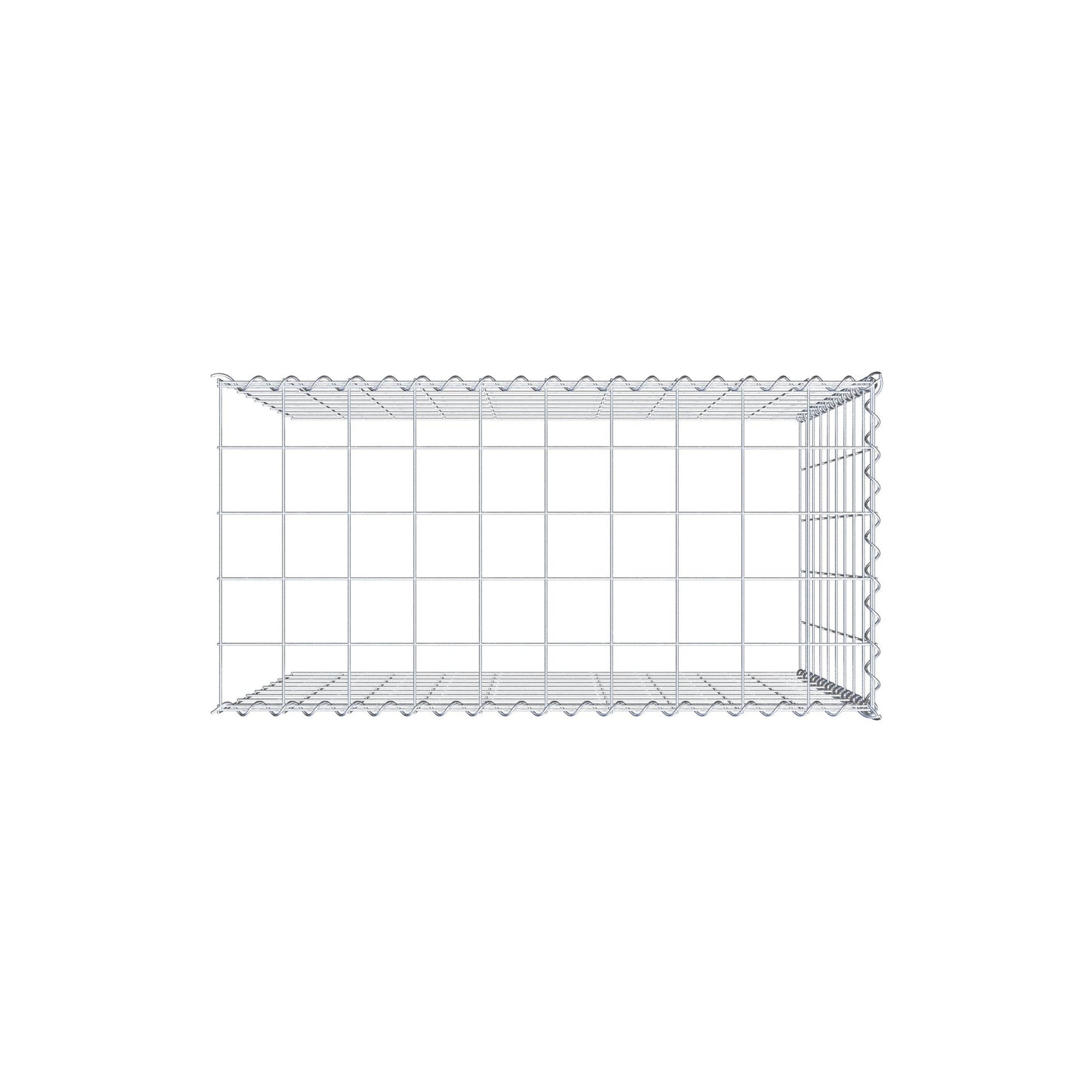 Gabião tipo 4 100 cm x 90 cm x 50 cm (C x A x P), malhagem 10 cm x 10 cm, espiral