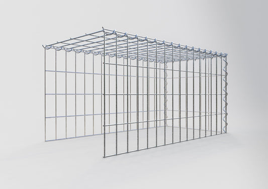 Grown-on gabion type 4 80 cm x 40 cm x 40 cm (L x H x D), mesh size 5 cm x 10 cm, spiral
