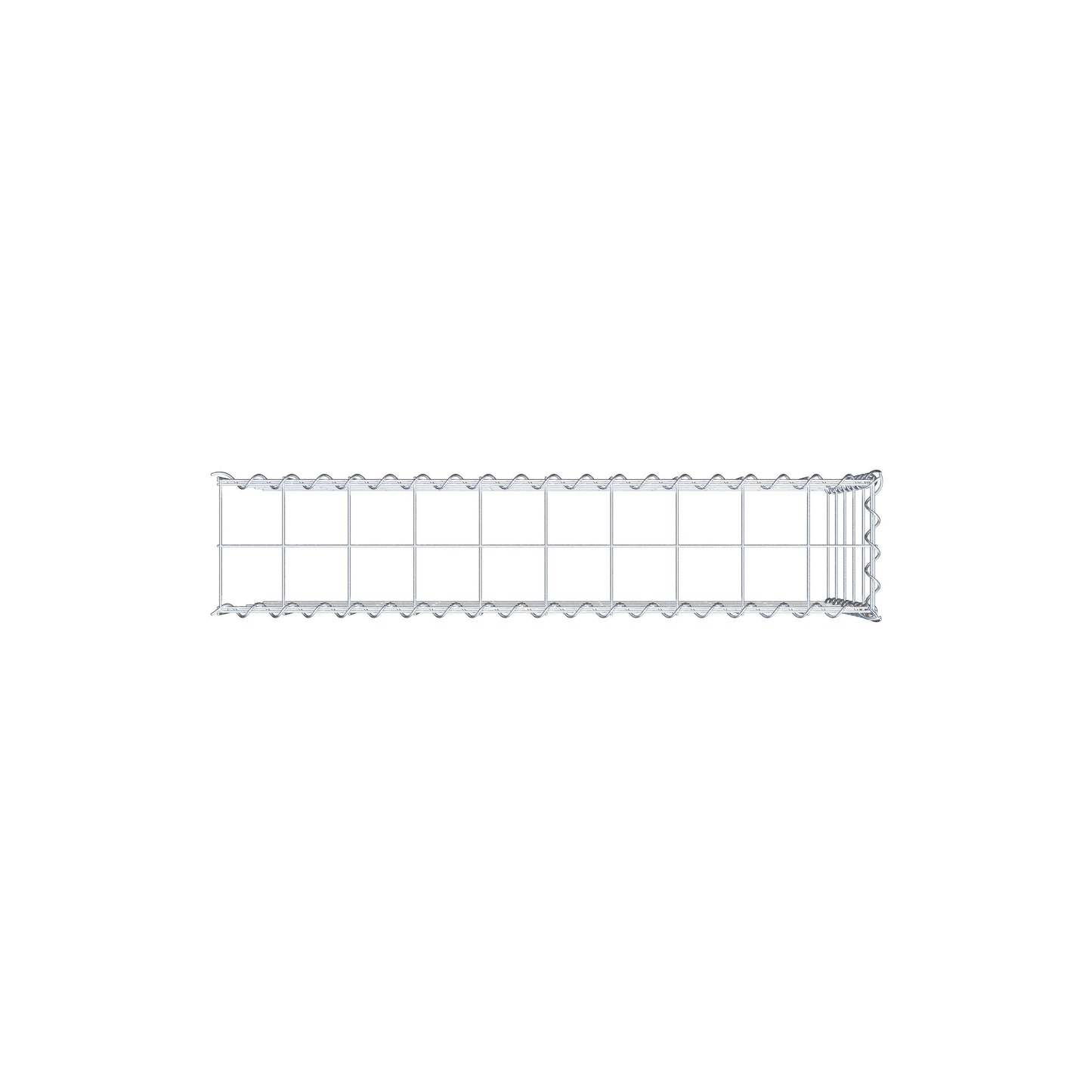 Opvokset gabion type 4 100 cm x 50 cm x 20 cm (L x H x D), maskestørrelse 10 cm x 10 cm, spiral
