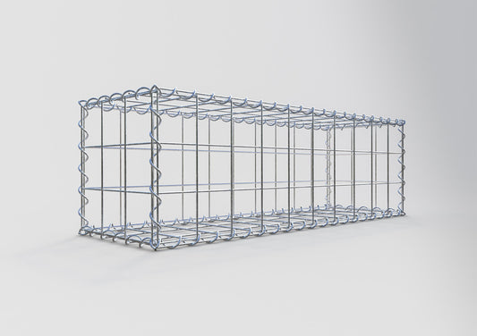 Gabione 100 cm x 30 cm x 30 cm (L x H x T), Maschenweite 10 cm x 10 cm, Spirale