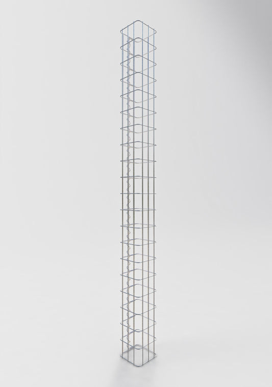 Gabionpelare kvadrat 17 cm x 17 cm, 200 cm höjd, MW 5 cm x 10 cm