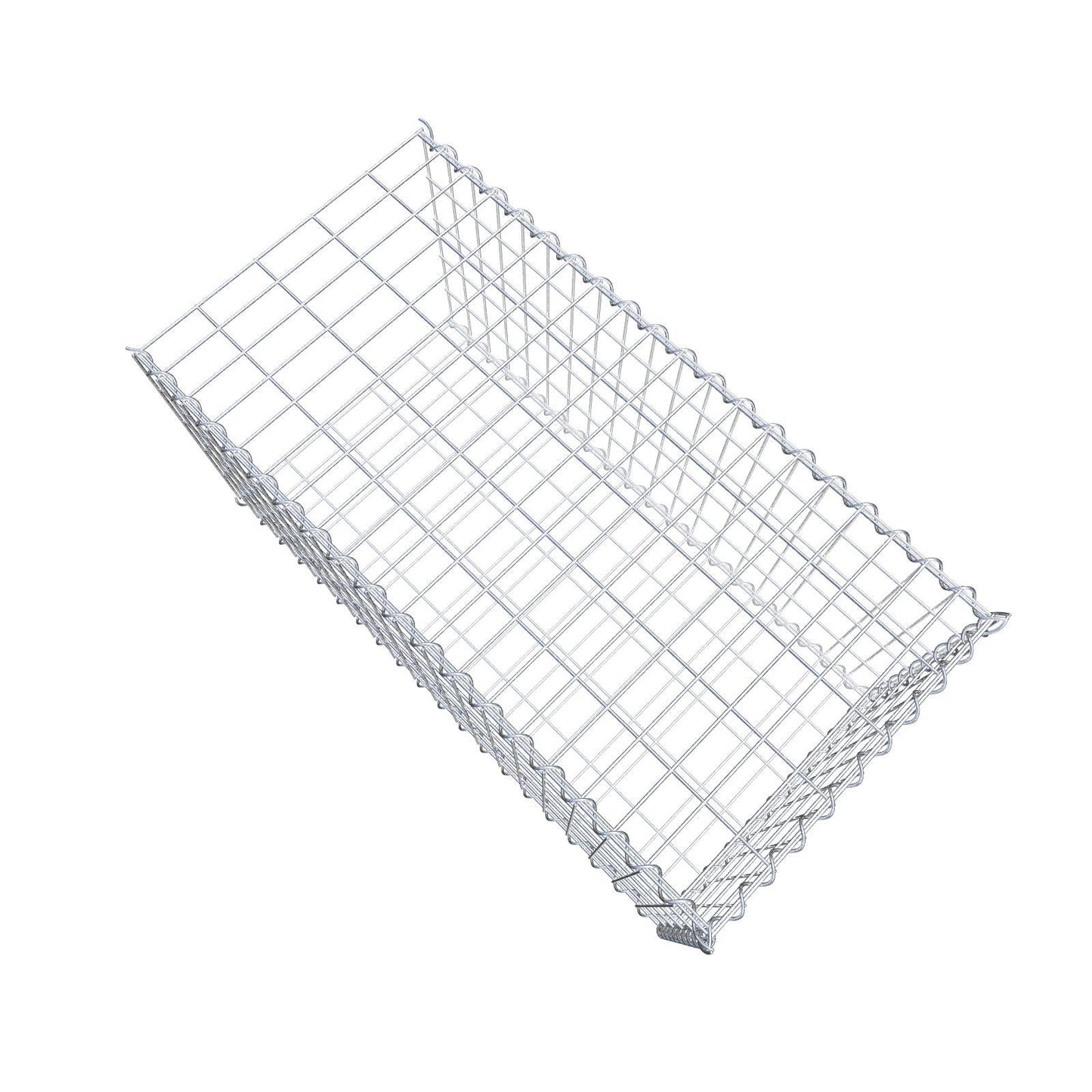 Opvokset gabion type 2 100 cm x 50 cm x 50 cm (L x H x D), maskestørrelse 5 cm x 10 cm, spiral