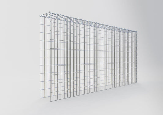 Opvokset gabion type 4 200 cm x 100 cm x 20 cm (L x H x D), maskestørrelse 5 cm x 10 cm, spiral