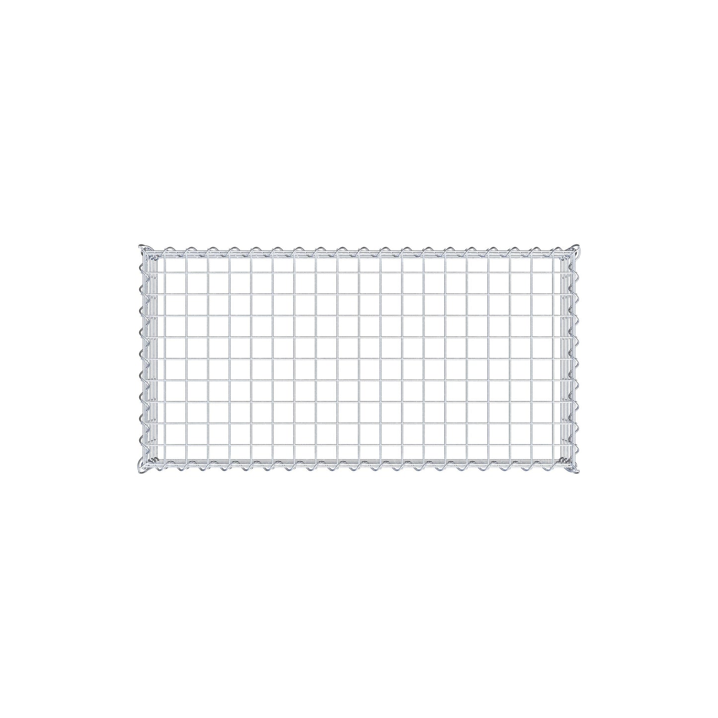 Opvokset gabion type 3 100 cm x 20 cm x 50 cm (L x H x D), maskestørrelse 5 cm x 5 cm, spiral