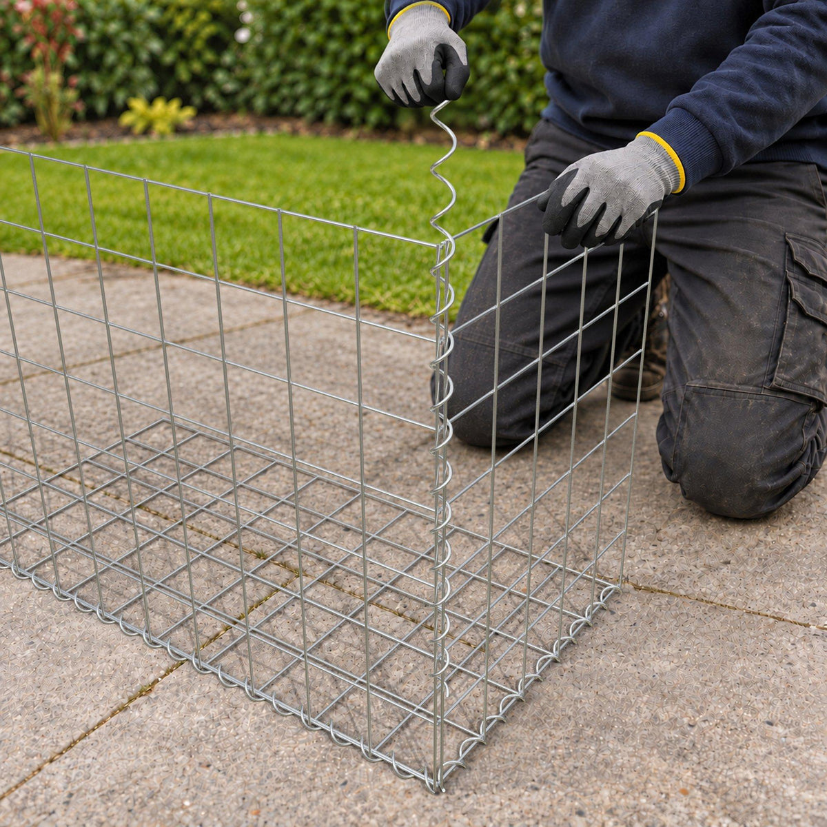 Gabion 100 cm x 70 cm x 50 cm (L x H x P), mailles 10 cm x 10 cm, spirale