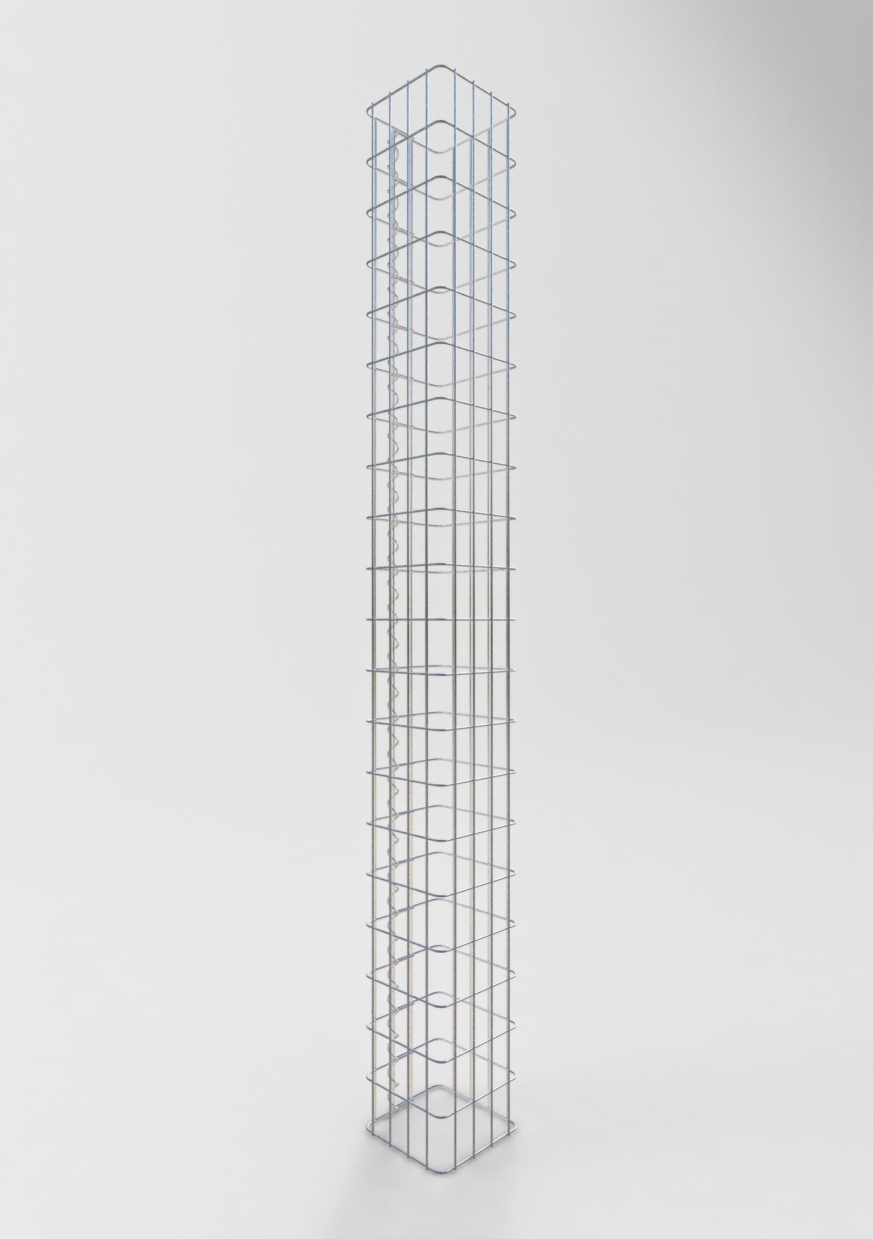 Colonna di gabbioni, quadrata 22 cm x 22 cm, alta 200 cm, MW 5 cm x 10 cm