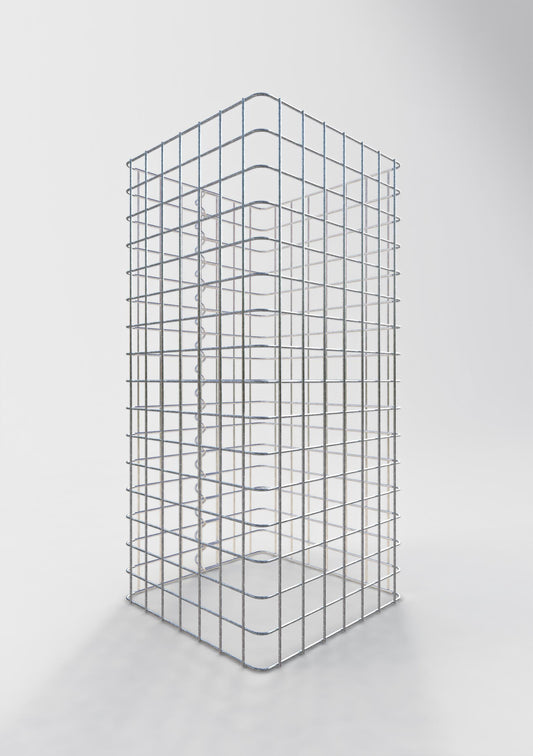 Columna de gaviones, angular 37 cm x 37 cm, 80 cm de altura, MW 5 cm x 5 cm