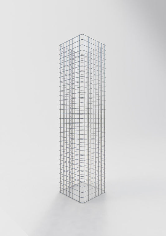 Columna de gaviones angular 37 cm x 37 cm, 160 cm de altura, MW 5 cm x 5 cm