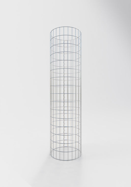 Gabion column around 42 cm diameter, 160 cm height, mesh size 5 cm x 10 cm