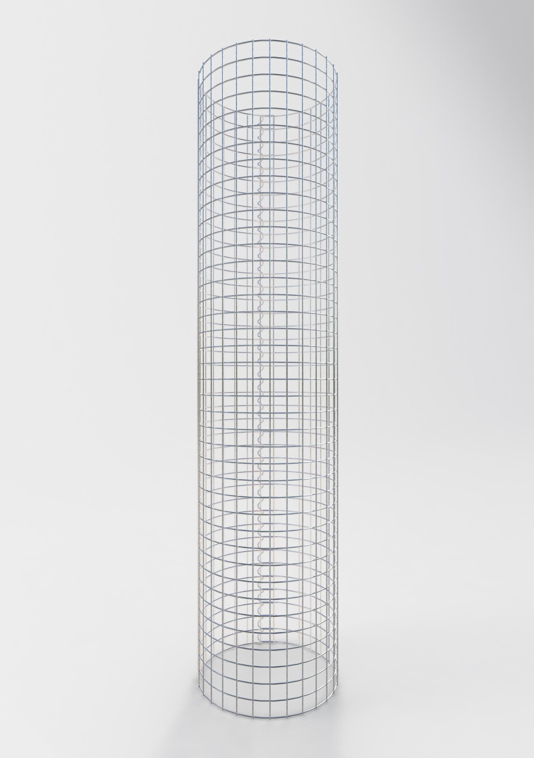 Gabionpelare rund 47 cm diameter, 200 cm höjd, maskstorlek 5 cm x 5 cm