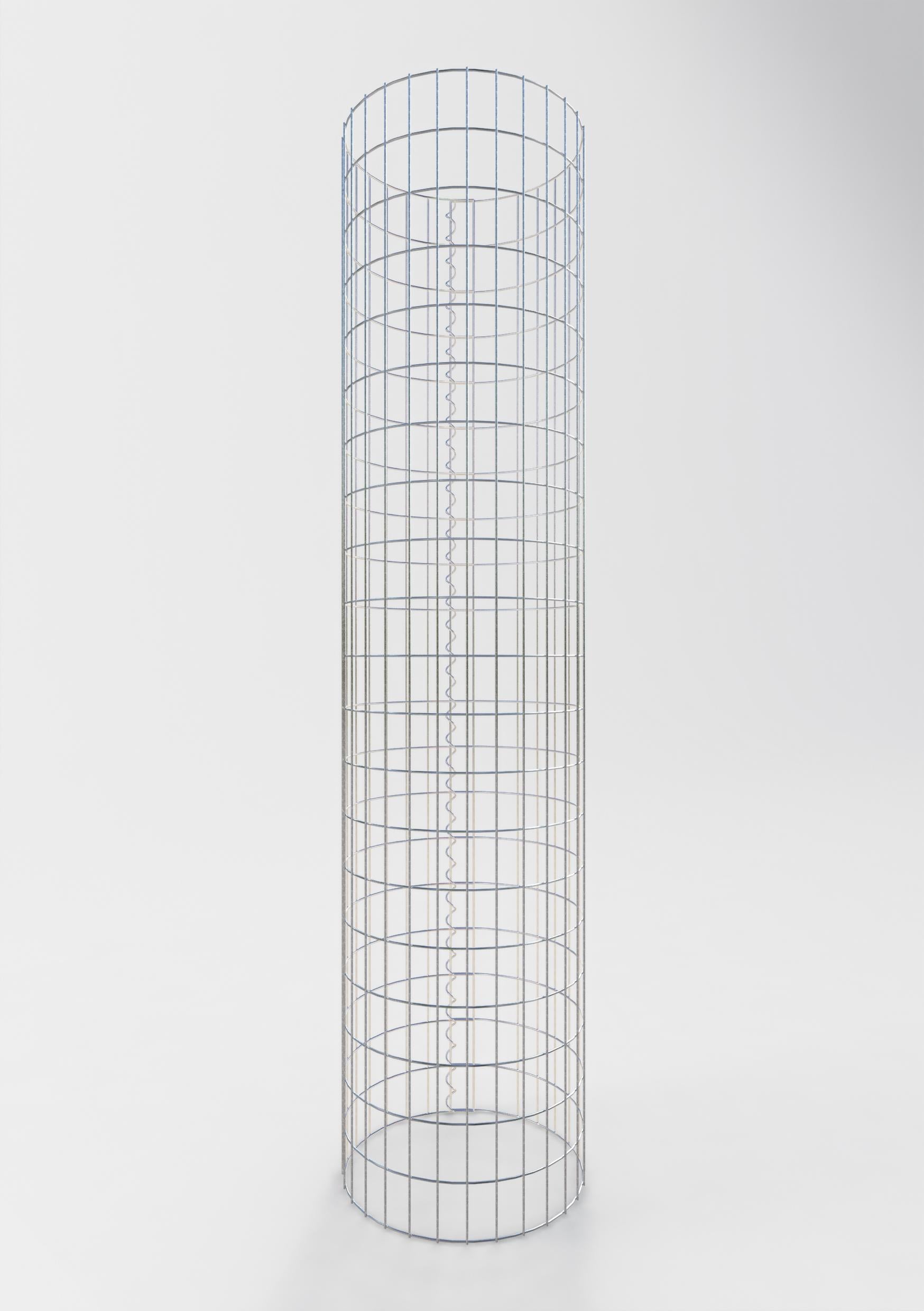 Colonne de gabion ronde 47 cm de diamètre, 200 cm de hauteur, mailles 5 cm x 10 cm