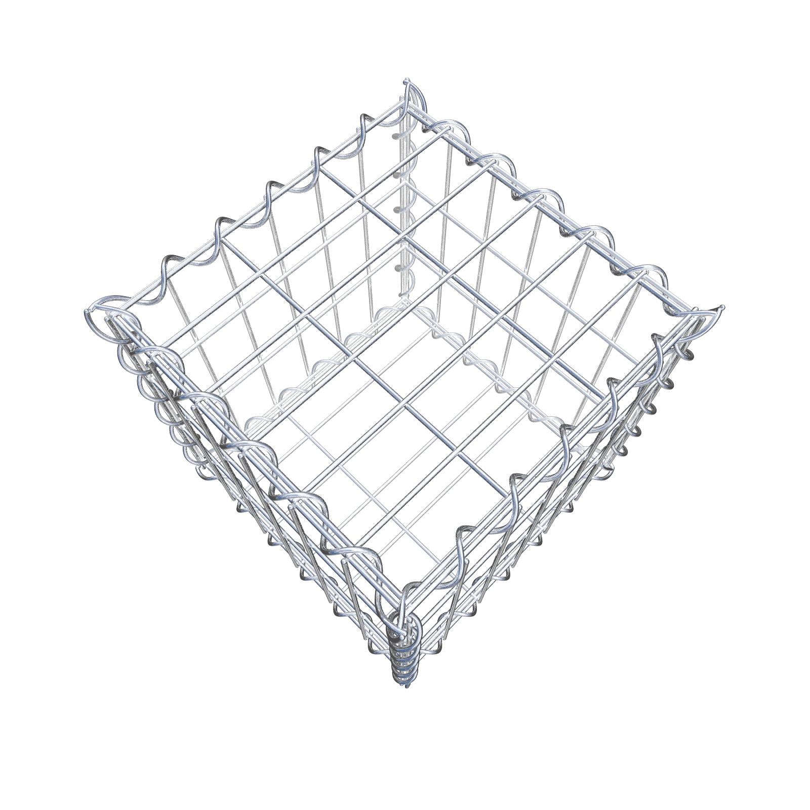 Gabion 30 cm x 30 cm x 30 cm (L x H x D), maskstorlek 5 cm x 10 cm, spiral