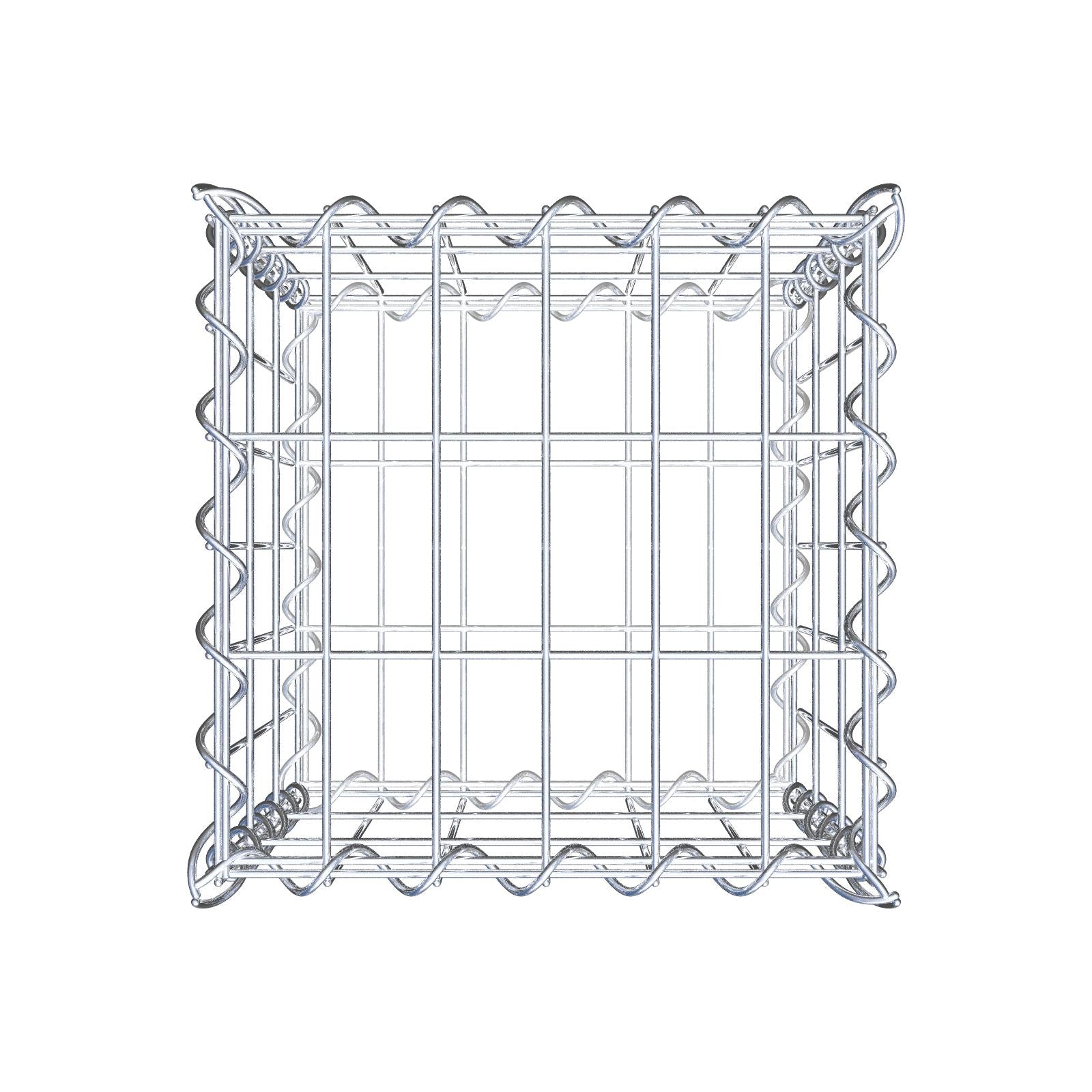 Gabion 30 cm x 30 cm x 30 cm (L x H x D), maskstorlek 5 cm x 10 cm, spiral