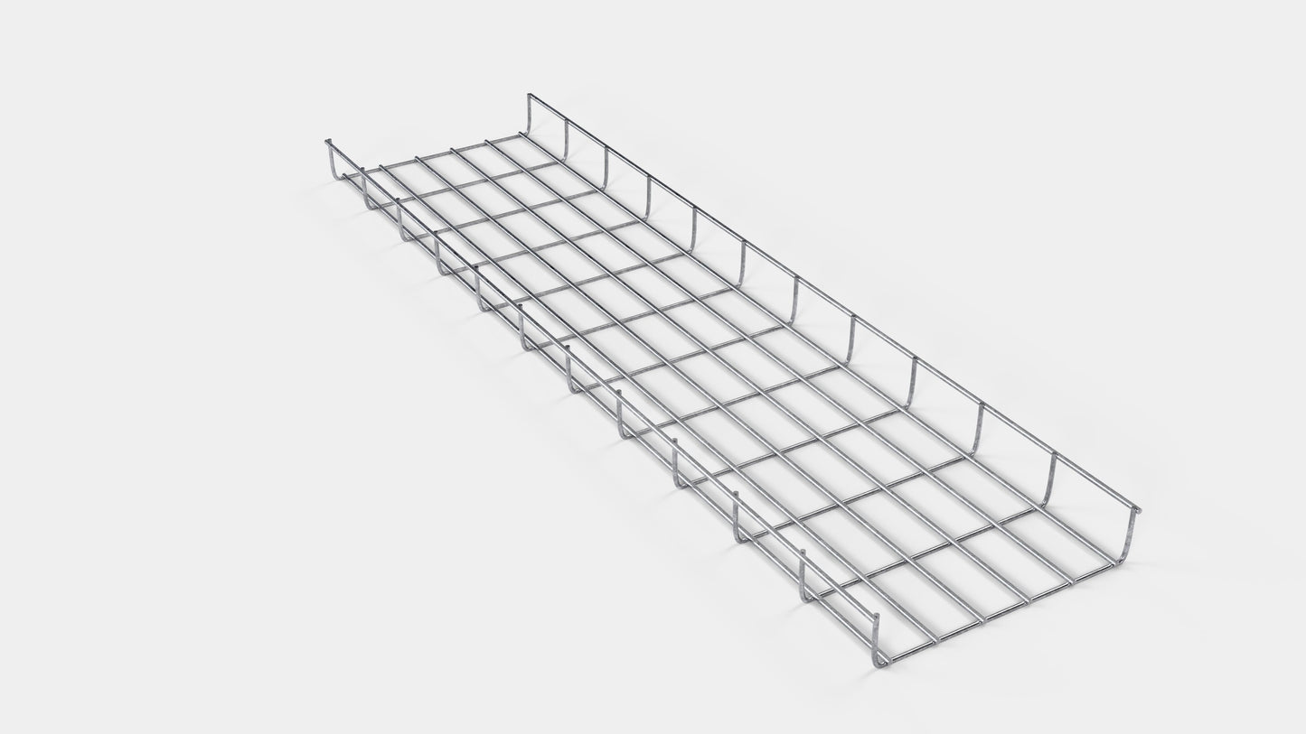 Altezza canalina 110 cm, profondità 5 cm, dimensione maglia 5 x 10 cm